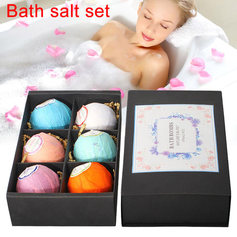 6pcs Bath Salt Bombs Ball Soap Skin Care Body Cleaning SPA Whitening Moisture Relaxation Gift Women household Bath Salt Ball FM8