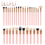 30PCS Pink Wooden Cosmetic Makeup Brush Foundation Powder Eyeshadow Brush